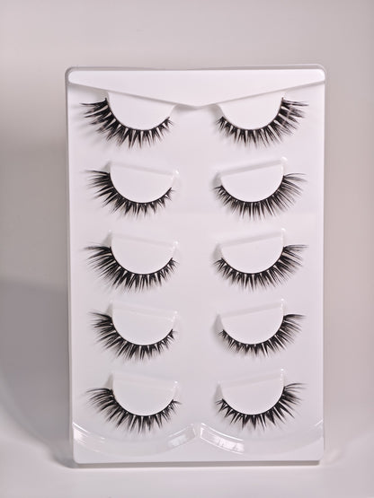Tokyo Minimal — Handmade Strip Lashes (5 Pairs)